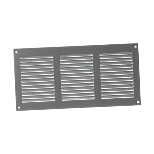 Image of 300x150mm / 12x6" inch Grey Metal Air Vent Grille Cover with Insect Mesh - Ventilation Cover