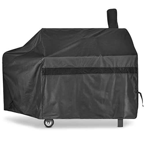 Image of iCOVER Offset Smoker Cover 60 inch Charcoal Pellet Grill Covers Heavy Duty Waterproof 600D BBQ Smokers Protection for Brinkmann for Char-Broil for Weber, Nexgrill, New Braunfels for Oklahoma Joe's