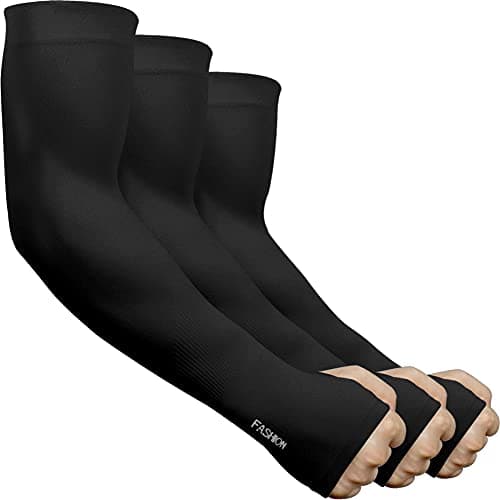 Image of beister UV Protection Cooling Breathable Arm Sleeve for Women and Men, Sun Protective Moisture Wicking Gloves with Finger Hole to Cover Arms for Cycling, Driving, Outdoor Sports, Golf, Hiking