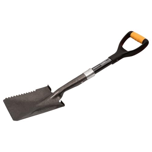 Image of Roughneck Gorilla Sharp-Edge Micro Shovel, Heavy-Duty Square Blade, Short Shaft for Slicing, Digging & Opening Bulk Bags in Small, Compact Spaces – 690mm (27”)