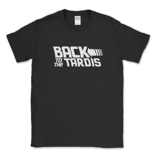 Image of GhostMonkey Men's printed T-Shirt Back to the Tardis T-Shirt Black (XL)