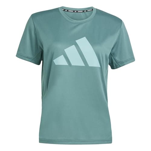 Image of adidas Women's Run It Stripes Tee, Preloved Teal, XS