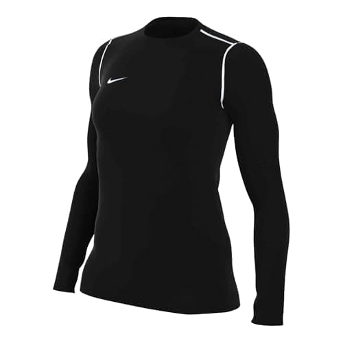 Image of Nike FJ3006-010 W NK DF PARK20 CREW TOP R Sweatshirt Women's BLACK/WHITE/WHITE Size M