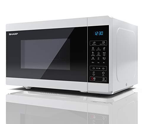 Image of SHARP YC-MG81U-W 28 Litre 900W Digital Microwave with 1100W Grill, 11 power levels, ECO Mode, defrost function, LED cavity light - White