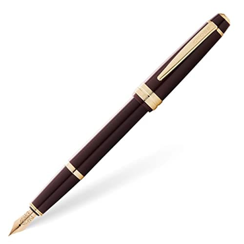 Image of Cross Bailey Light Polished Burgundy Resin and Gold Tone Medium Nib Fountain Pen