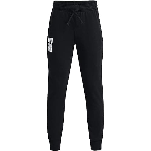 Image of Under Armour Boy's Rival Terry Joggers Fleece Bottoms, Black, M