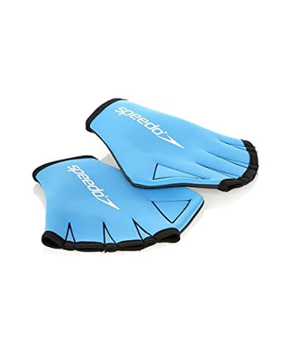 Image of Speedo Unisex-Adult Aqua Gloves Webbed Swimming Gloves | Resistance Training Training Aids, Blue, L