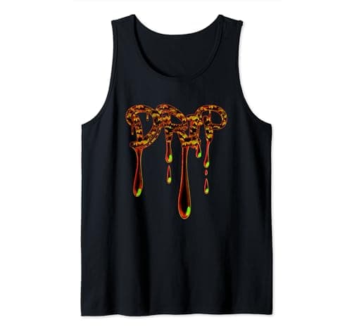 Image of TrendingDesigns' Heatwave Script Fiery 'DRIP' Typography Art Tank Top