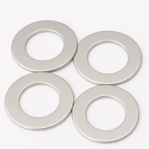 Image of M22 Washers for Screws - M22 x 39 x 3mm (10 Pack) Metal Flat Penny Washers for Bolts - A2 Stainless Steel Large Plain Round (10pc)