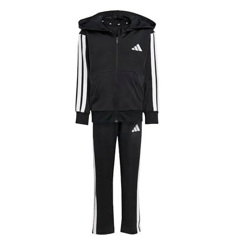 Image of adidas Unisex Kids ESSENTIALS 3 STRIPES TRACKSUIT, black, 4-5 Years