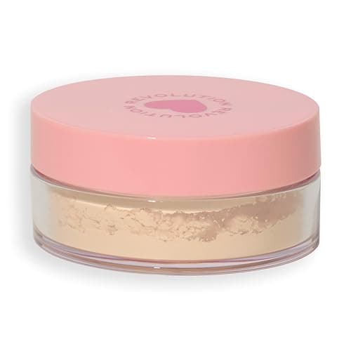 Image of I Heart Revolution Loose Baking Powder, Vitamin Infused with Skin-Loving Ingredients for a Soft, Airbrushed Finish, Vegan & Cruelty-Free, 30g, Peach