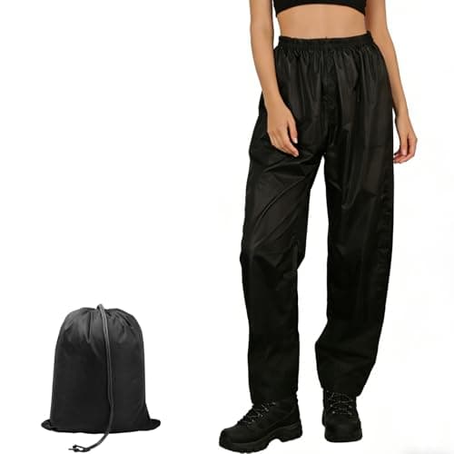 Image of Waterproof Trousers Womens,Breathable Waterproof Overtrousers Womens Hiking Walking Trousers for Women,Lightweight Windproof Rain Over Pants for Outdoor Summer (UK, Alpha, XS, Regular, Regular)