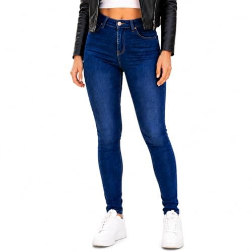 Image of RKsports New Ladies Motorcycle Motorbike Denim Stretch Jeans in Protective Lining (UK, Numeric, 14, Regular, Regular, Blue)