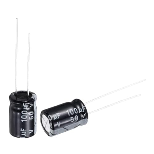 Image of sourcing map 100uF 50V 8x12mm Electrolytic Capacitor, Radial Leads Aluminum Capacitors for TVs, LCD Monitor, VCD, 50Pcs