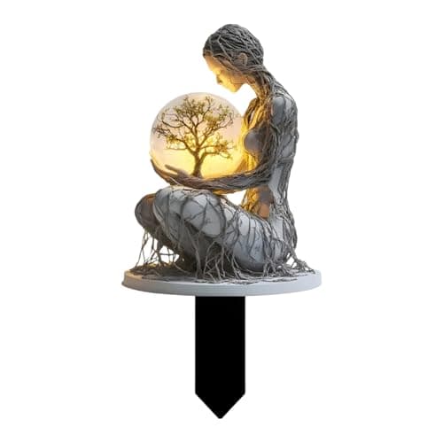 Image of Goddess Statue – Acrylic, Gaia Mother Earth Figurine, Elegant | Aesthetic Witchy Spiritual Home Decor, Lawn Ornament For Patio, Yard, Porch, Earth Day Display