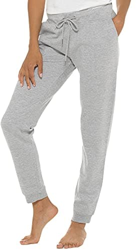 Image of INSIGNIA Ladies Jogging Pants Lounge Trousers (UK, Alpha, S, Regular, Regular, Grey Marl)