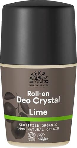 Image of Urtekram Lime Crystal Deo – 50 ml – Natural Deodorant with Mineral Salt & Organic Citrus Oils, Fresh Scent, Alcohol-Free, Aluminium-Free, COSMOS Organic, Vegan & Gentle on Skin