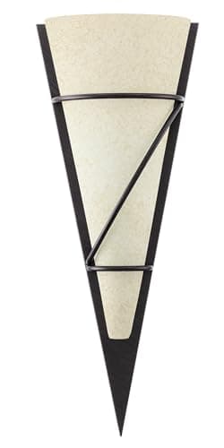 Image of Eglo Wall Lamp Pascal 1, 1-Light Vintage Retro Wall Light for Indoor Use, Metal in Antique Brown and Whitewashed Beige Glass, Living Room Lamp, Hallway Light with E14 Socket