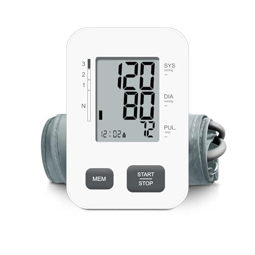 Image of Value Health Blood Pressure Monitor - Upper Arm Fully Automatic Medical BPM for Home Use - Arrhythmia Irregular Heartbeat Detection - 2 User Memory Function - Large Cuff 22-40cm - LCD Display
