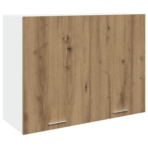 Image of vidaXL Hanging Cabinet Storage Cupboard Artisan Oak - Engineered Wood - Wall-Mounted - Ample Kitchen Storage - 80x31x60cm