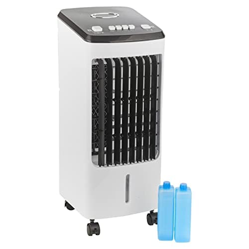 Image of URBNLIVING Portable Air Cooler Fan Ventilation Unit on Wheels with 2 Ice Packs White