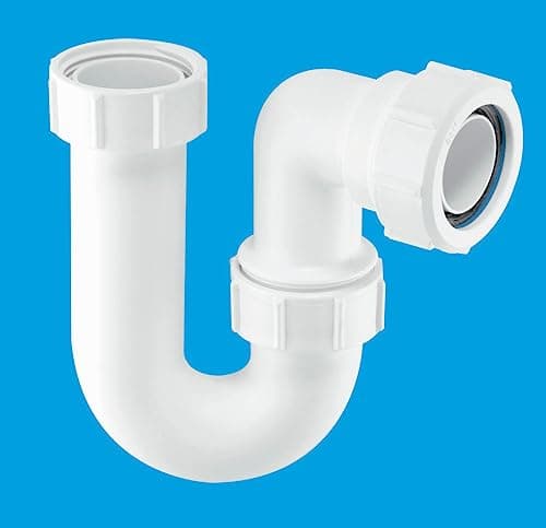 Image of McAlpine SC10 Tubular Swivel Sink Waste Universal Angle Adjustable Adjusting P Trap With 75mm Seal 40mm Equivalent 1½"