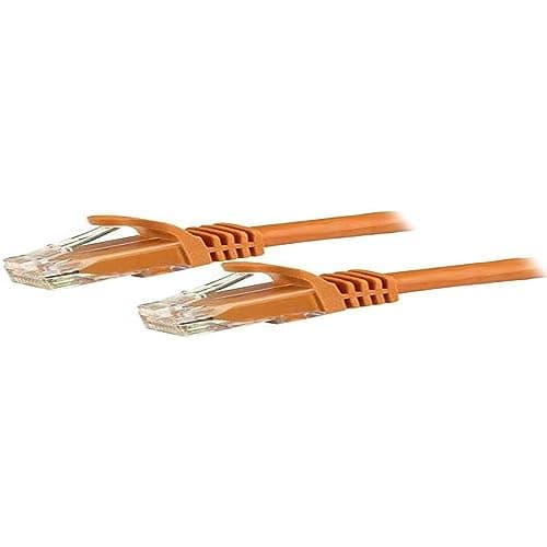 Image of StarTech.com 15m CAT6 Ethernet Cable - Orange CAT 6 Gigabit Ethernet Wire -650MHz 100W PoE++ RJ45 UTP Category 6 Network/Patch Cord Snagless w/Strain Relief Fluke Tested UL/TIA Certified (N6PATC15MOR)