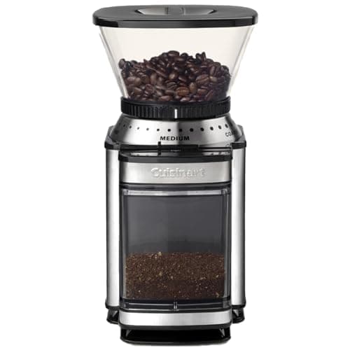 Image of Cuisinart Coffee Burr Grinder | at-Home Coffee Grinder | 4-18 Cups | 18 Grind Settings | Different Brew Strengths - Espresso, Cold Brew, Latte, Cappuccino | Dishwasher Safe | Easy-to-use