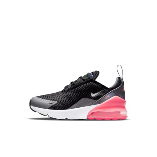 Image of Nike Unisex_Child Air Max 270 (Ps) Sneakers, Black Metallic Silver Smoke Grey, 1 UK