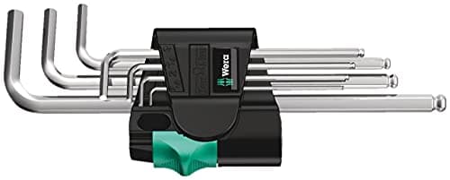 Image of Wera 05022181001 Hex-Plus Key Set 950 PKL/7 SM N High Torque with Ball-end, Metric Long Chrome Plate, 1.5 mm-6 mm, 7-Piece