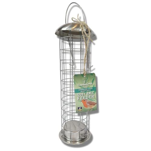 Image of Copdock Mill Suet Ball Wild Bird Feeder – Stainless Steel Heavy Duty – Weather Resistant Small Bird Feeder Station – Suitable For Up To 6 Suet Balls