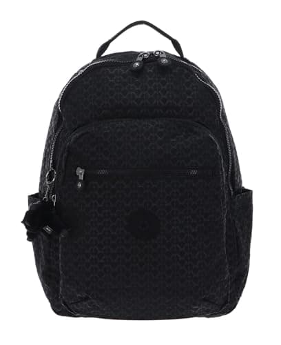 Image of Kipling SEOUL Large Backpack, Signature Emb (Black)
