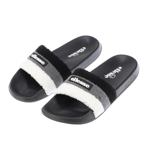 Image of Ellesse Mens Triply Slide Pool Shoes - Black/Grey, UK8