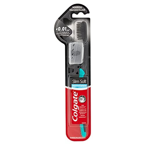 Image of Colgate Slim Soft, Soft Toothbrush with Charcoal Bristles