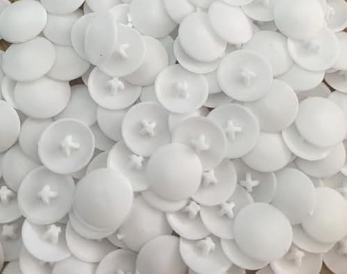 Image of Pack of 40 POZI Screw Cover Cap/for Cross Head Screw White/FITS Most 6-10 Screws