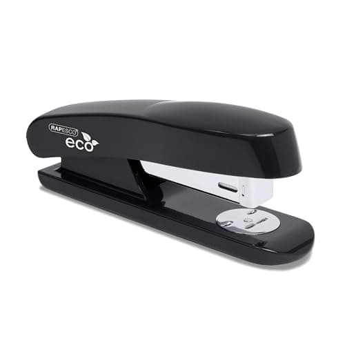 Image of Rapesco 1841 ECO Half Strip Stapler, 20 Sheet Capacity, Black
