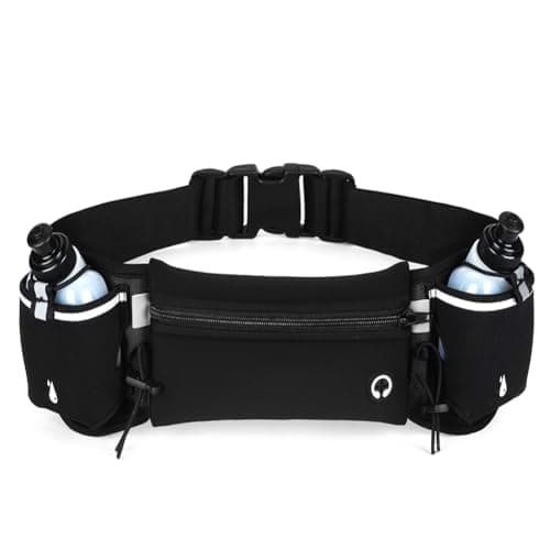 Image of flintronic Hydrabelt Running Belt, Running Belt with Water Bottles (2 X 175ml), Adjustable Sports Waist Pouch, Waterproof Waist Pack Bag for Running Cycling Hiking.