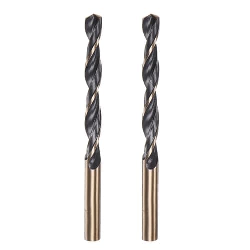 Image of Misuyue 2pcs 12mm/0.472" HSS Carbide Jobber Drill Bit Set, Twist Drill Bit for Metal, Stainless Steel, Aluminum Alloy, Wood