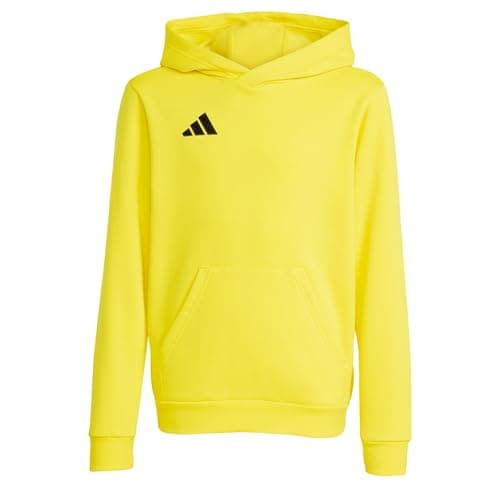 Image of adidas Unisex Kids Entrada26 Hoodie Kids, team yellow/black, 11-12 Years