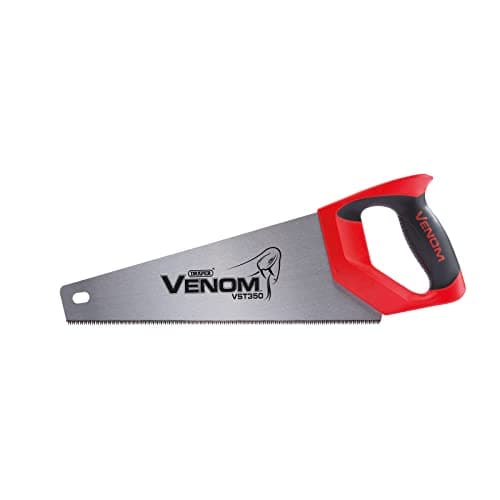Image of Draper Venom 12ppi/11tpi Tool Box Saw | Second Fix Double Ground Blade 350mm| DIY Tools Woodworking Handsaw | 80878