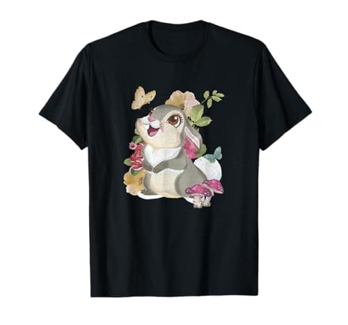 Image of Disney Bambi Thumper Surrounded By Butterflies T-Shirt