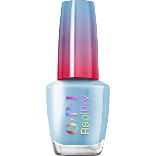 Image of OPI RapiDry™ Quick-Dry Lacquer - Snap Your Fingers Sky Blue Nail Polish - Vegan, Fast Drying & Smudge-proof in 60 Seconds (9ml)