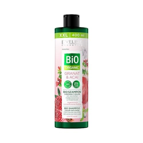 Image of Eveline Cosmetics Bio Organic Natural Color Protecting Bio Shampoo for Dyed & Highlighted Hair with Pomegranate and Acai Berry Extract - 400ml