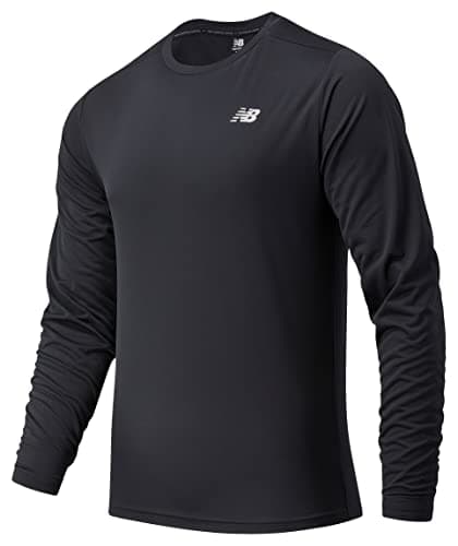Image of New Balance Core Run Long Sleeve T-shirt, Men, Black, XXL