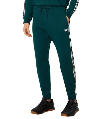 Image of Reebok Men's Standard Identity Joggers, Forest Green/White Logo Tape, XX-Large