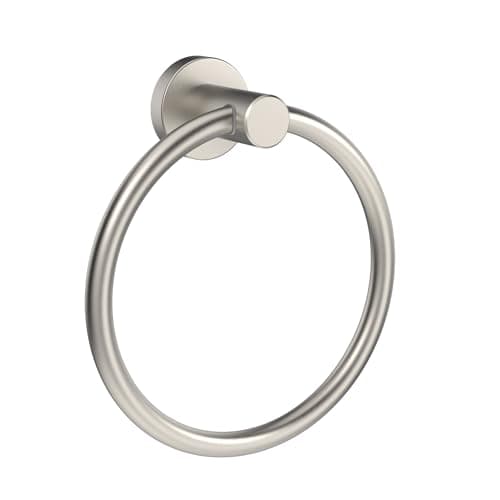 Image of WZRUA Towel Ring Hand Towel Holder Wall Mounted, Brushed Nickel SUS304 Stainless Steel Modern Rustproof Towel Holder for Bathroom(Round Base)
