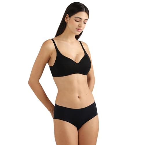 Image of Wacoal Women's Basic Mold Padded Non-Wired Bra, black, 34B
