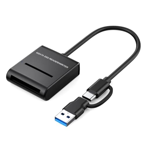 Image of NGFF USB 3.0 USB-C Type-C & Type-A Dual Connector to MSATA SSD Docking External Cable Enclosure 5Gbps