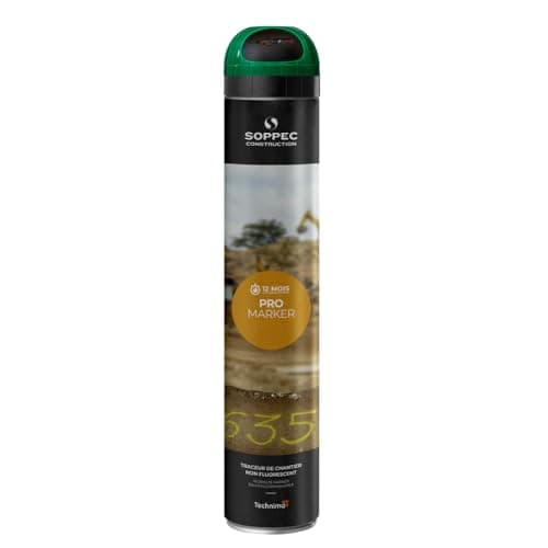 Image of Soppec Green Line Marking Spray 750ml Temporary Pro Marker Paint Survey