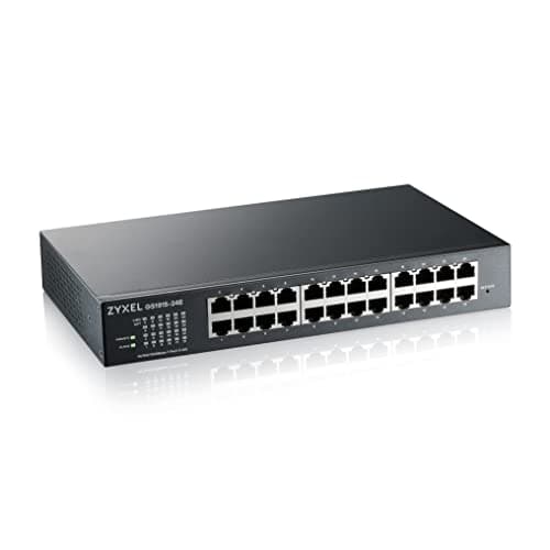 Image of Zyxel 24-Port Gigabit Switch | Smart Managed Hybrid Mode Standalone or Nebula Cloud | Rackmount | Fanless | Network Ethernet Hub [GS1915-24E]